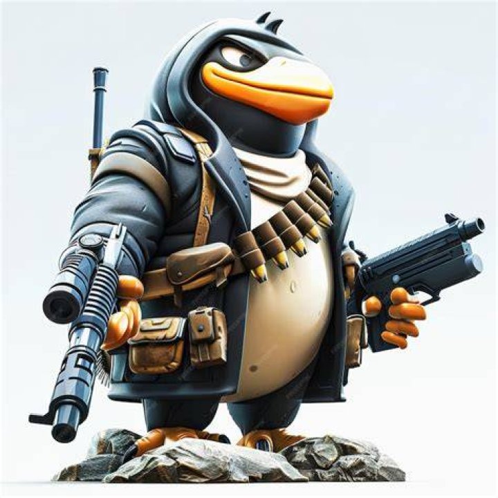 The Penguin aiming a gun in Harley Quinn