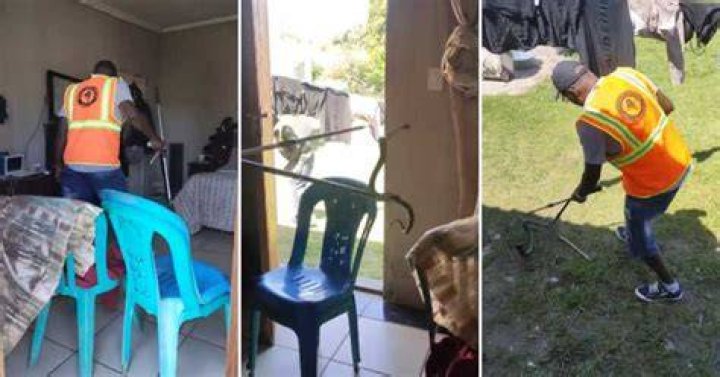 Twitter user @pmcafrica shared video of the man freaking out at the snake prank