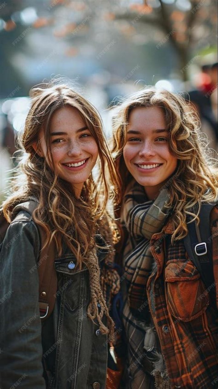 two young women standing next to each other