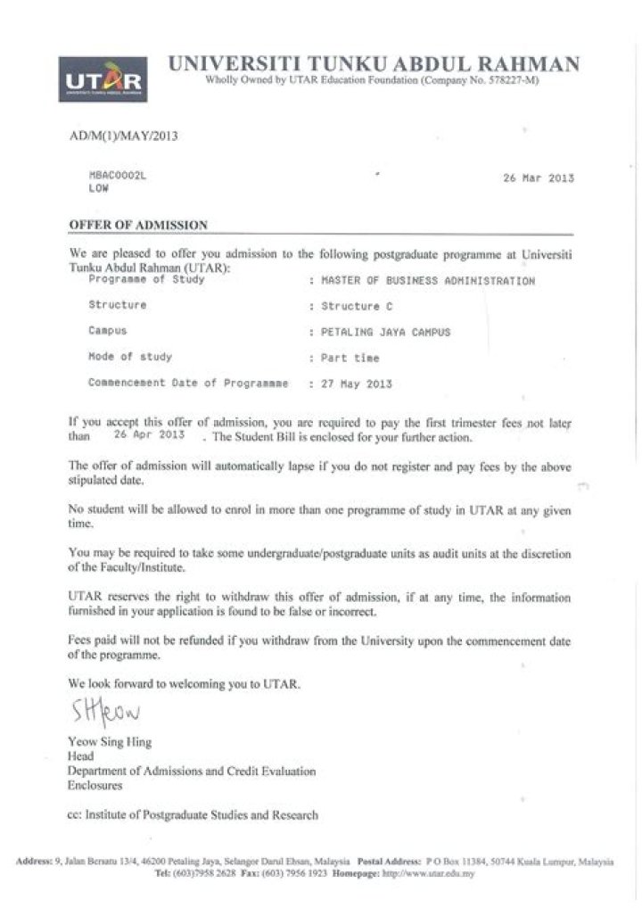 UTAR Part Time MBA Study Diary What is UTAR's MBA? and my Study Plan