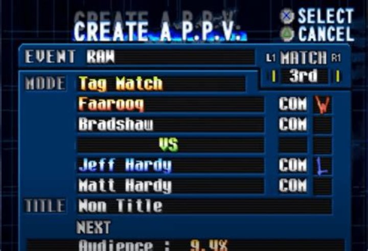 WWF SMACKDOWN PPV MODE