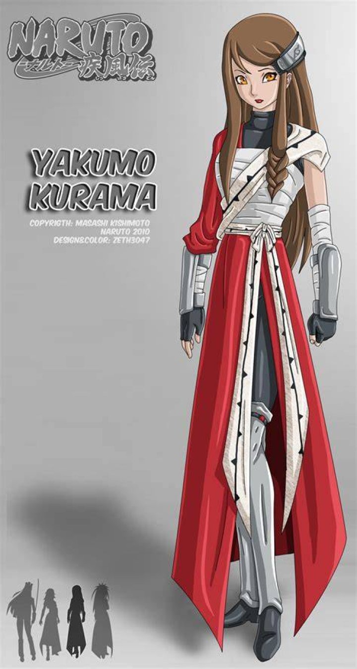 Yakumo Kurama's alternate personality manifests as a demonic entity in her art in Naruto